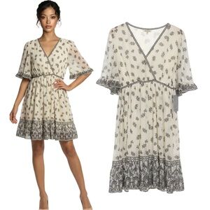 Nordstrom Black and White Floral Dress size L